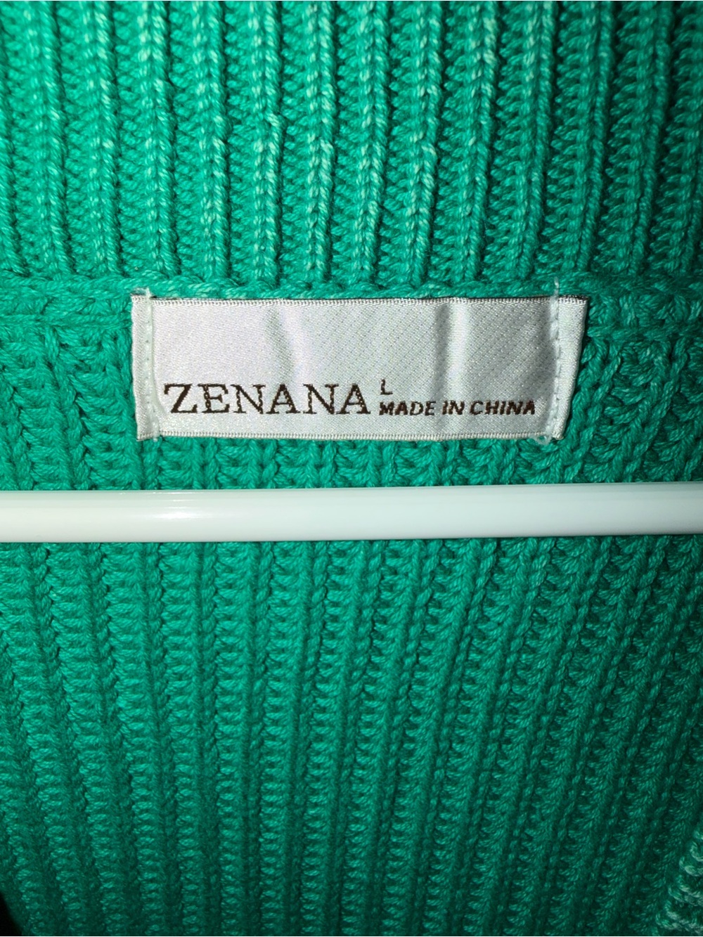 Zenana Outfitters Green Open-Front Ribbed Cardigan NWOT - Picture 6 of 7